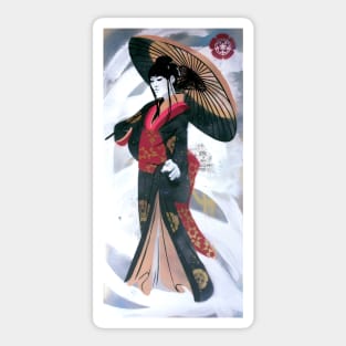 Japanese Woman Street Art Sticker